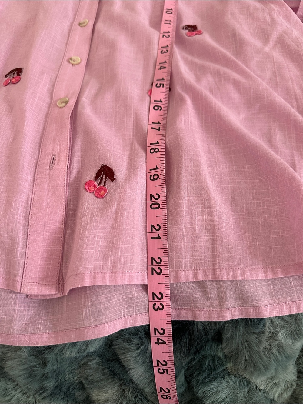 Anthropologie Maeve Cherry Surf Buttondown Shirt - Picture 9 of 9
